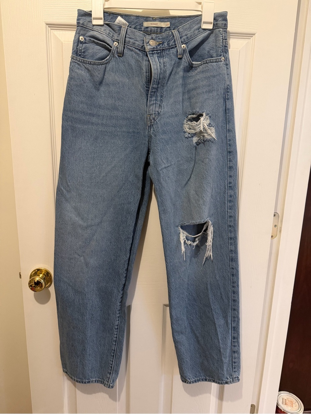 Levi's Light Blue Distressed Boyfriend Jeans